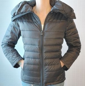 Lightweight Down Puffer Coat Small Packable Fold Up Gray Curations Caravan